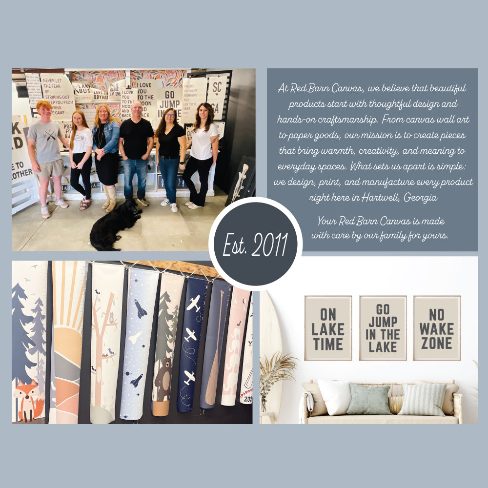 Don't Give Up The Ship | Natural Canvas Hanging