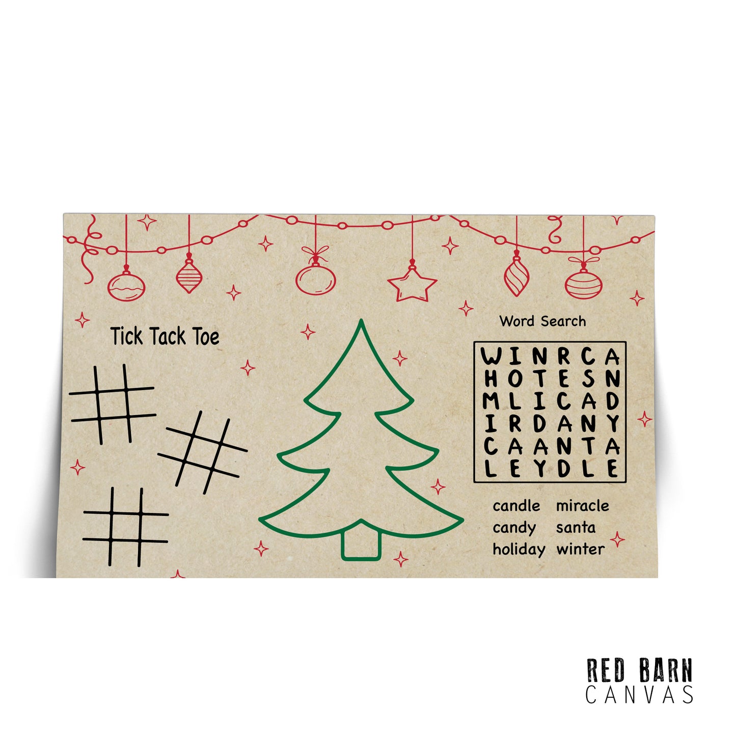 Christmas Coloring Activity | Placemats